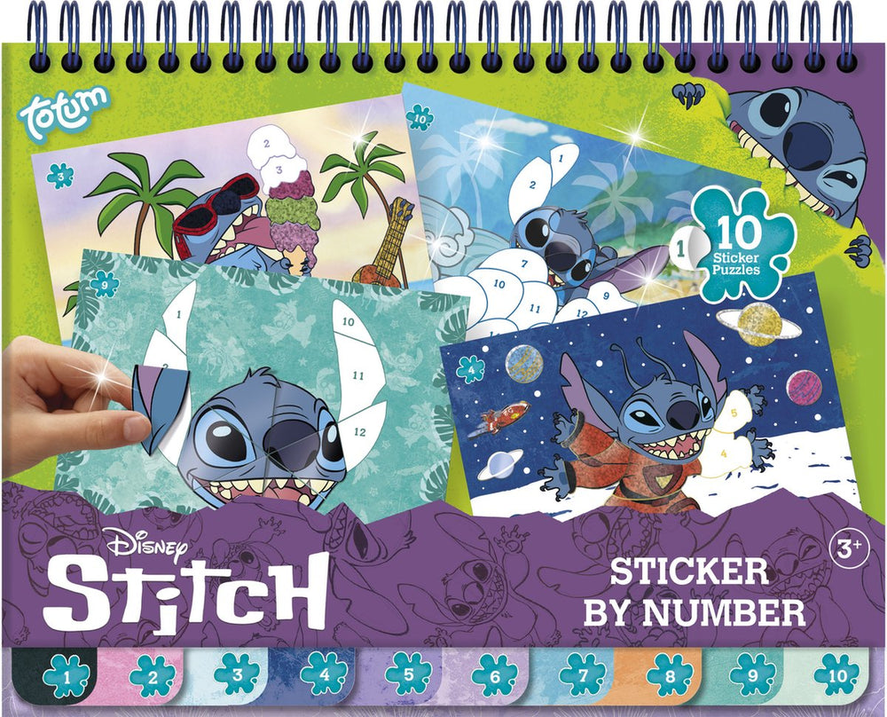 Totum stickers op nummer boek stitch