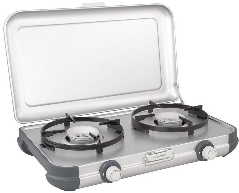 Campingaz camping kitchen 2 camping kooktoestel - 2 pits camping gas kooktoestel - 2x 2000 watt - zilvergrijs