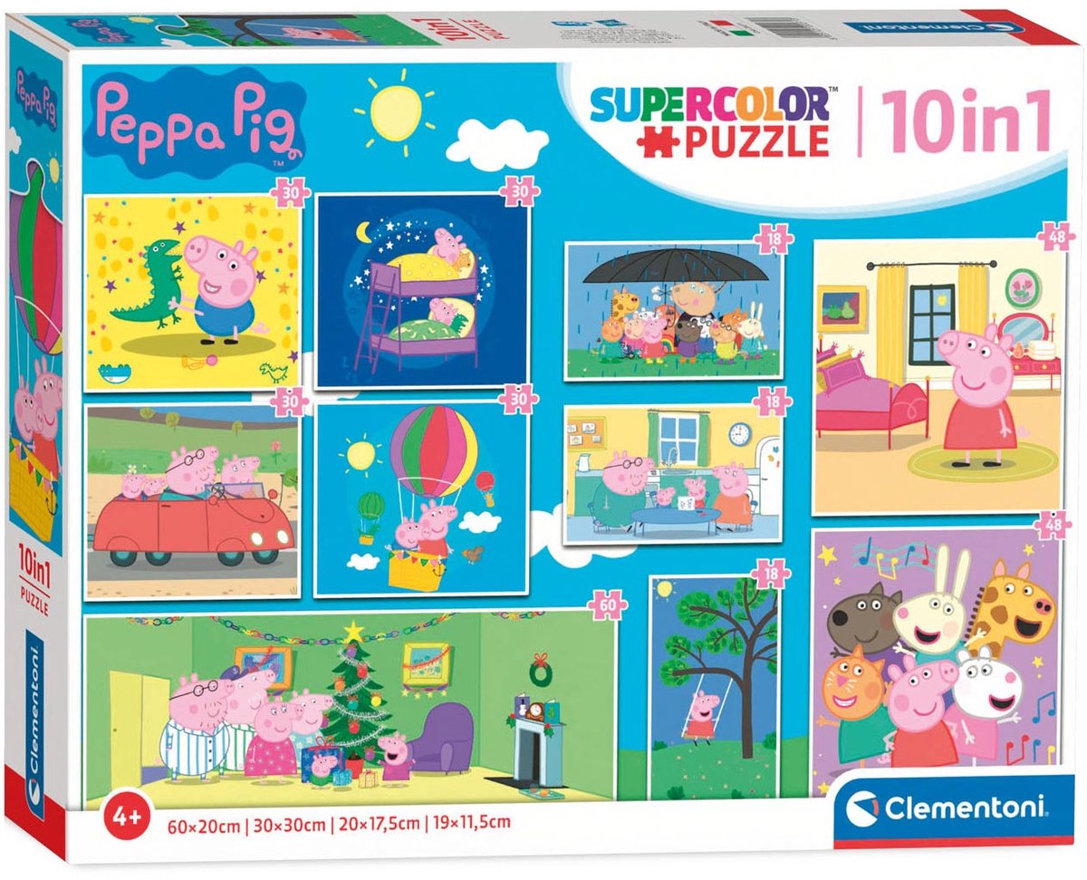 Clementoni puzzels peppa pig, 10in1