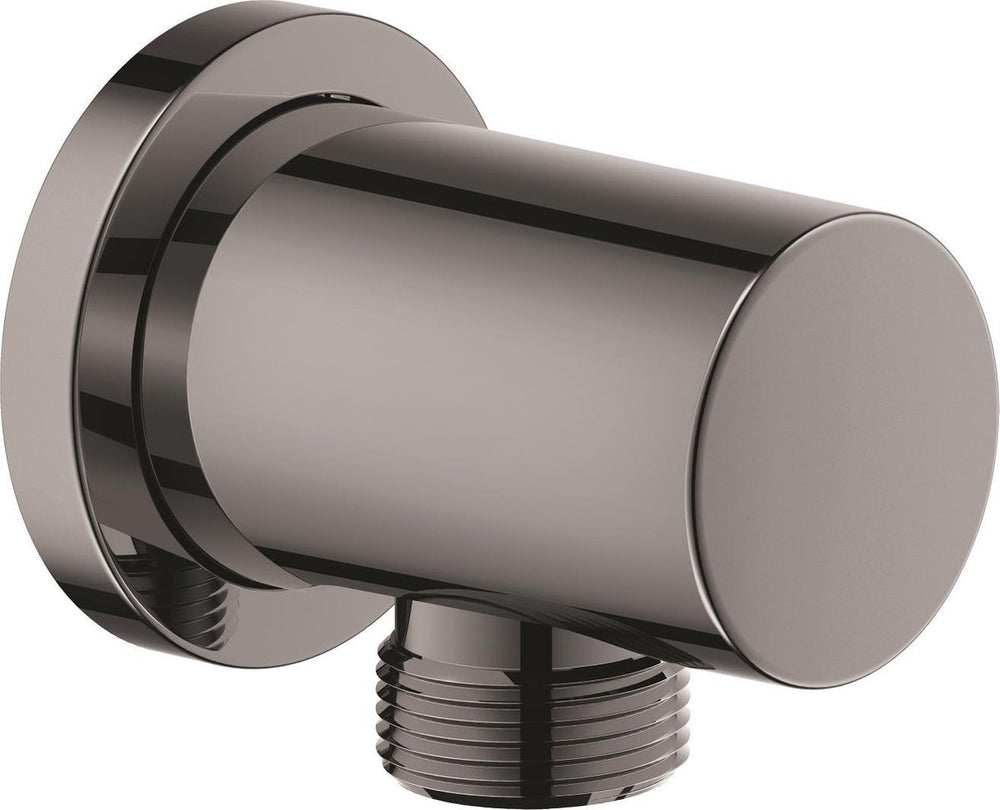 Grohe rainshower aansluitbocht rond - hard graphite (antraciet glanzend)