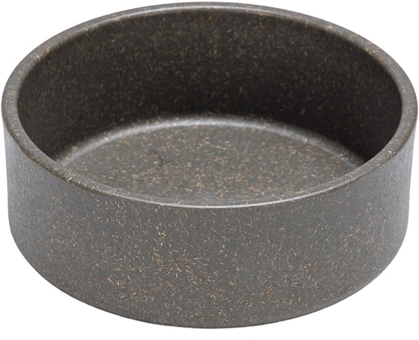 Designed by lotte noor voerbak hond - eetbak drinkbak - vaatwasserbestendig - bamboe - grijs - 14 cm