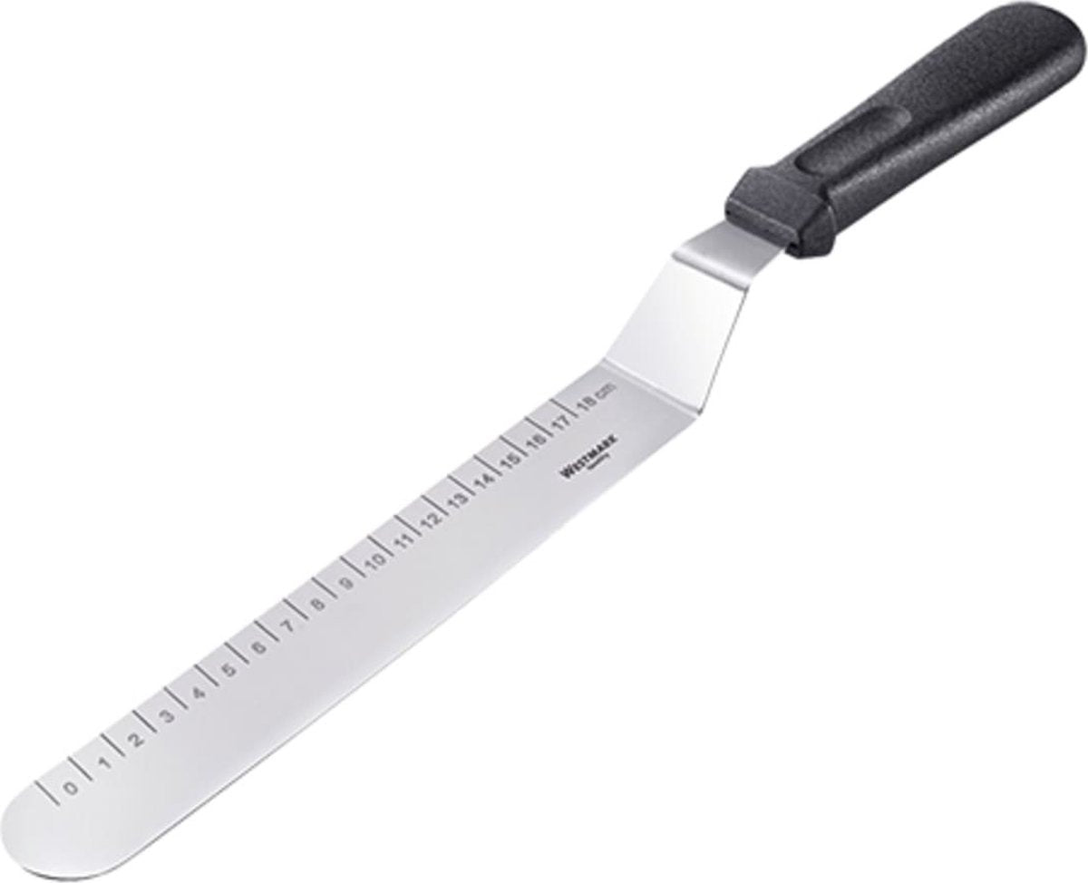 Westmark paletmes, met maataanduiding in cm, lengte: 38,7 cm, roestvrij staal kunststof, zilver zwart, 30072270