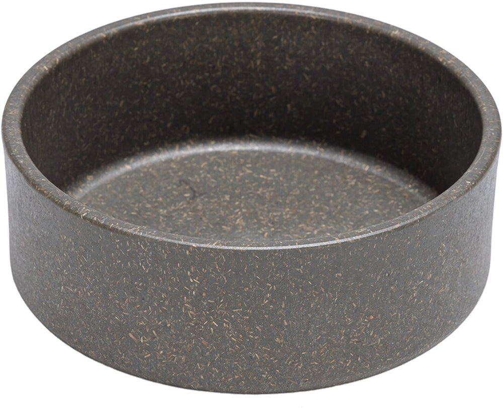 Designed by lotte noor voerbak hond - eetbak drinkbak - vaatwasserbestendig - bamboe - grijs - 17 cm