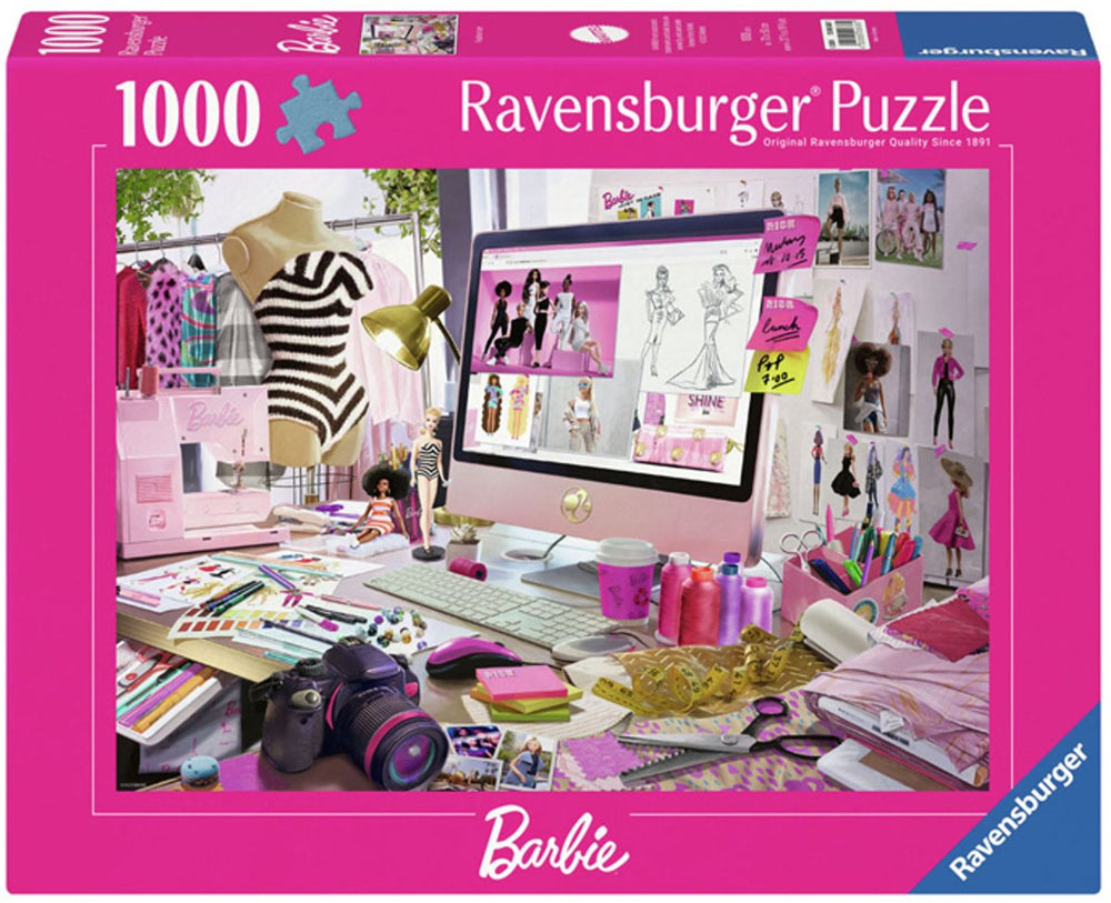 Ravensburger puzzel barbie, mode-icoon - legpuzzel - 1000 stukjes