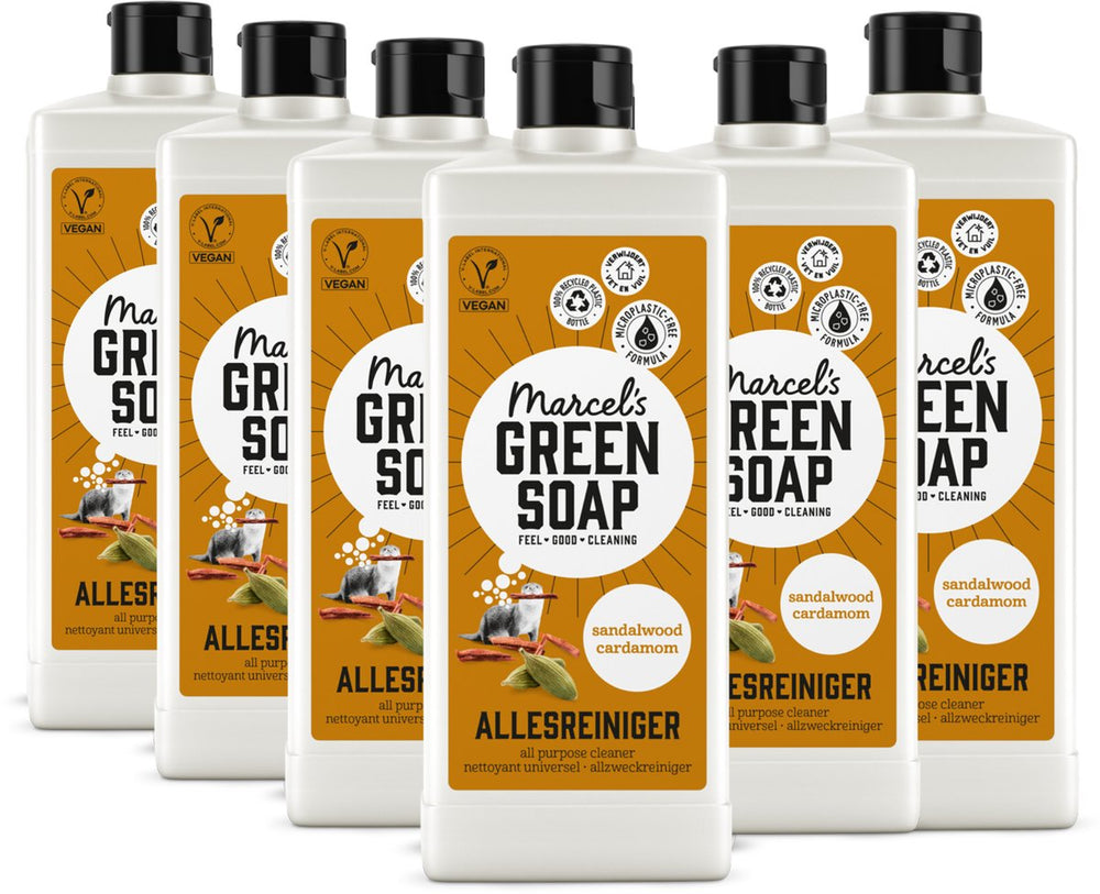 Marcel's green soap allesreiniger - sandelhout kardemom - 6 x 750ml