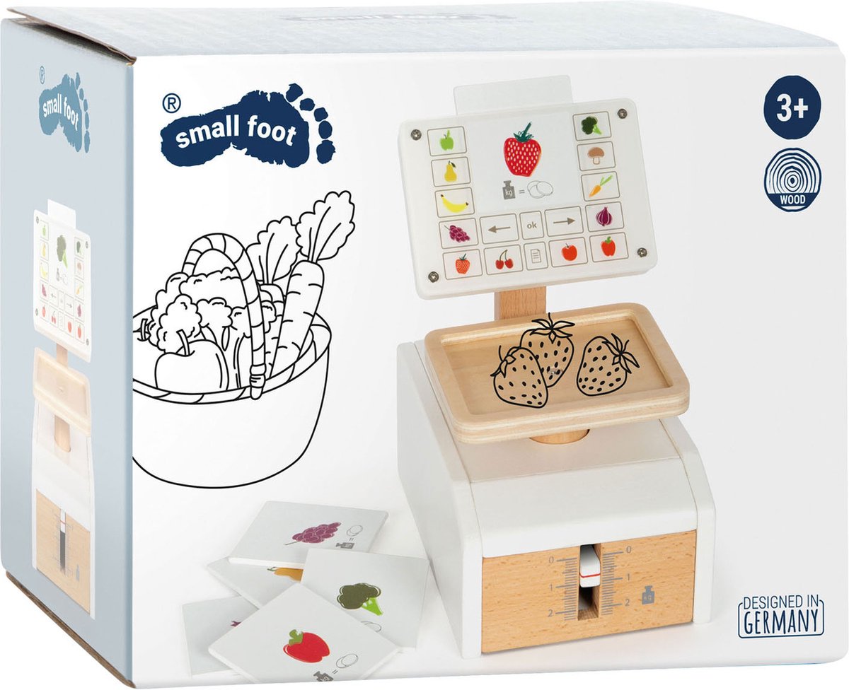 Small foot - houten weegschaal fris