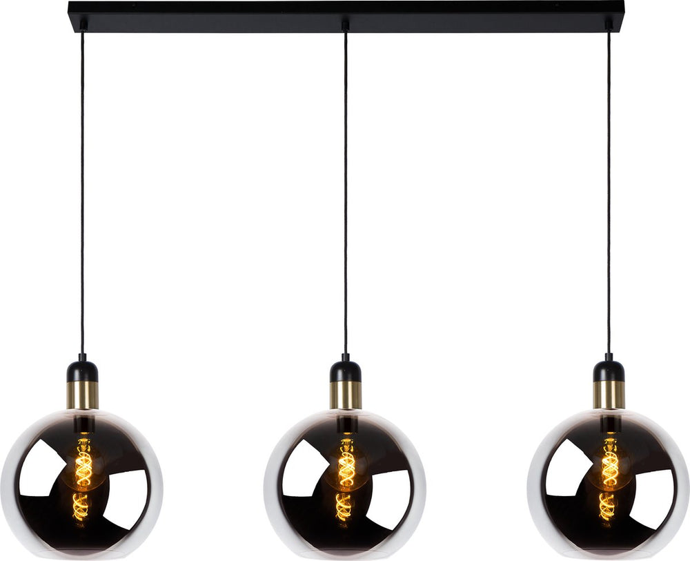 Lucide julius - hanglamp - 3xe27 - fumé