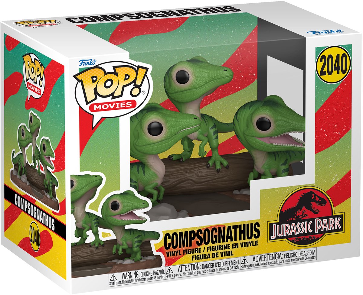 Funko jurassic park pop! premium vinyl figure compsognathus 9 cm pop! figuur
