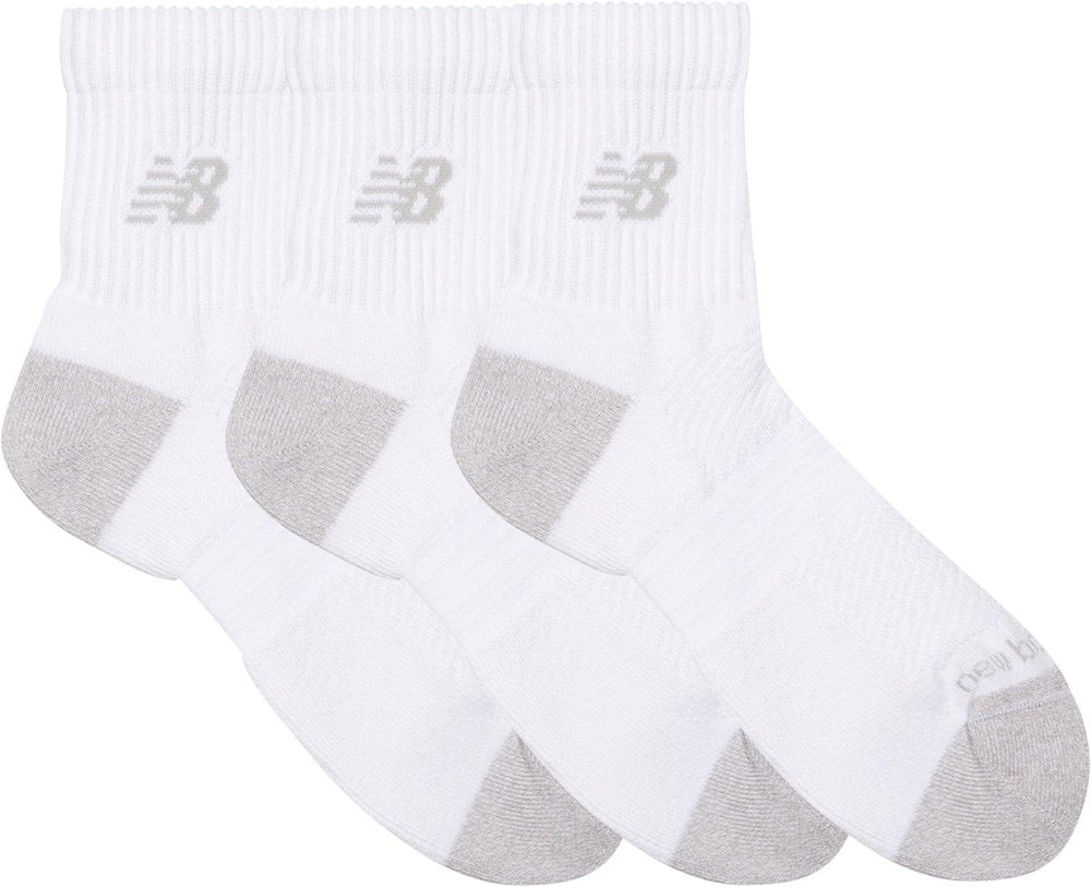 New balance active qtr socks 3 pack unisex sportsokken - white