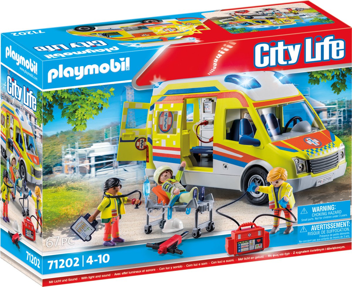 Playmobil city life ambulance met licht en geluid - 71202