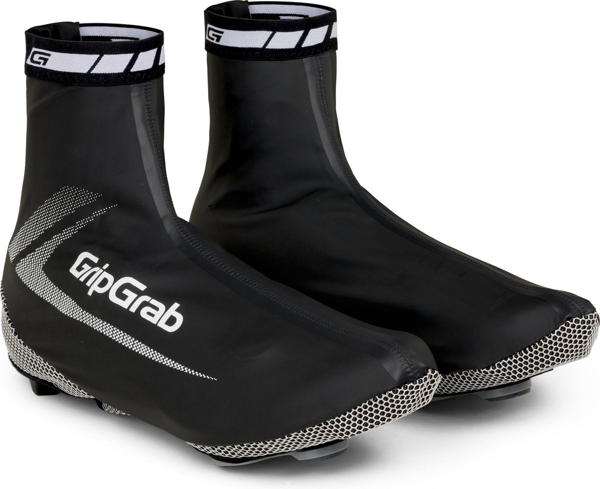 Gripgrab - raceaqua waterdichte race fiets overschoenen aero wielren regen fietsoverschoenen - zwart - unisex - maat m (40 41)