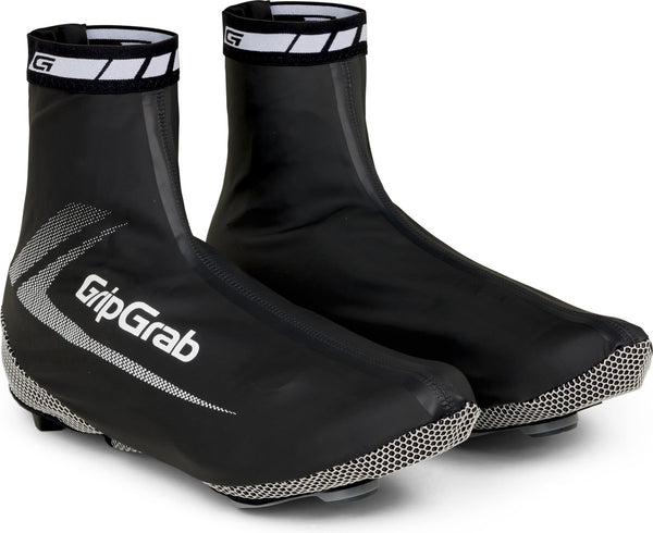 Gripgrab - raceaqua waterdichte race fiets overschoenen aero wielren regen fietsoverschoenen - zwart - unisex - maat s (38 39) 38 39