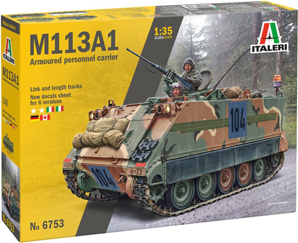 Italeri modelbouwpakket militaire voertuigen - 6753 m113a1 - militair gepantserd personeels voertuig plastic - 1:35 - modelbouw