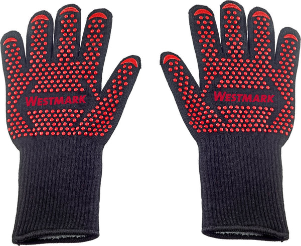 Westmark bbq-handschoenen – vuurvaste bbq-handschoenen, voor veilig werken bij de bbq, bij de oven of bij de open haard – 325 x 190 x 30mm, 2 stuks