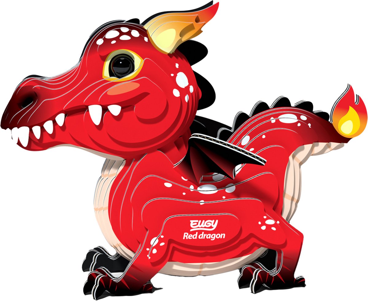 Eugy 3d puzzel - draak - fantasiefiguren - duurzaam - verzamel ze allemaal - 6 jaar