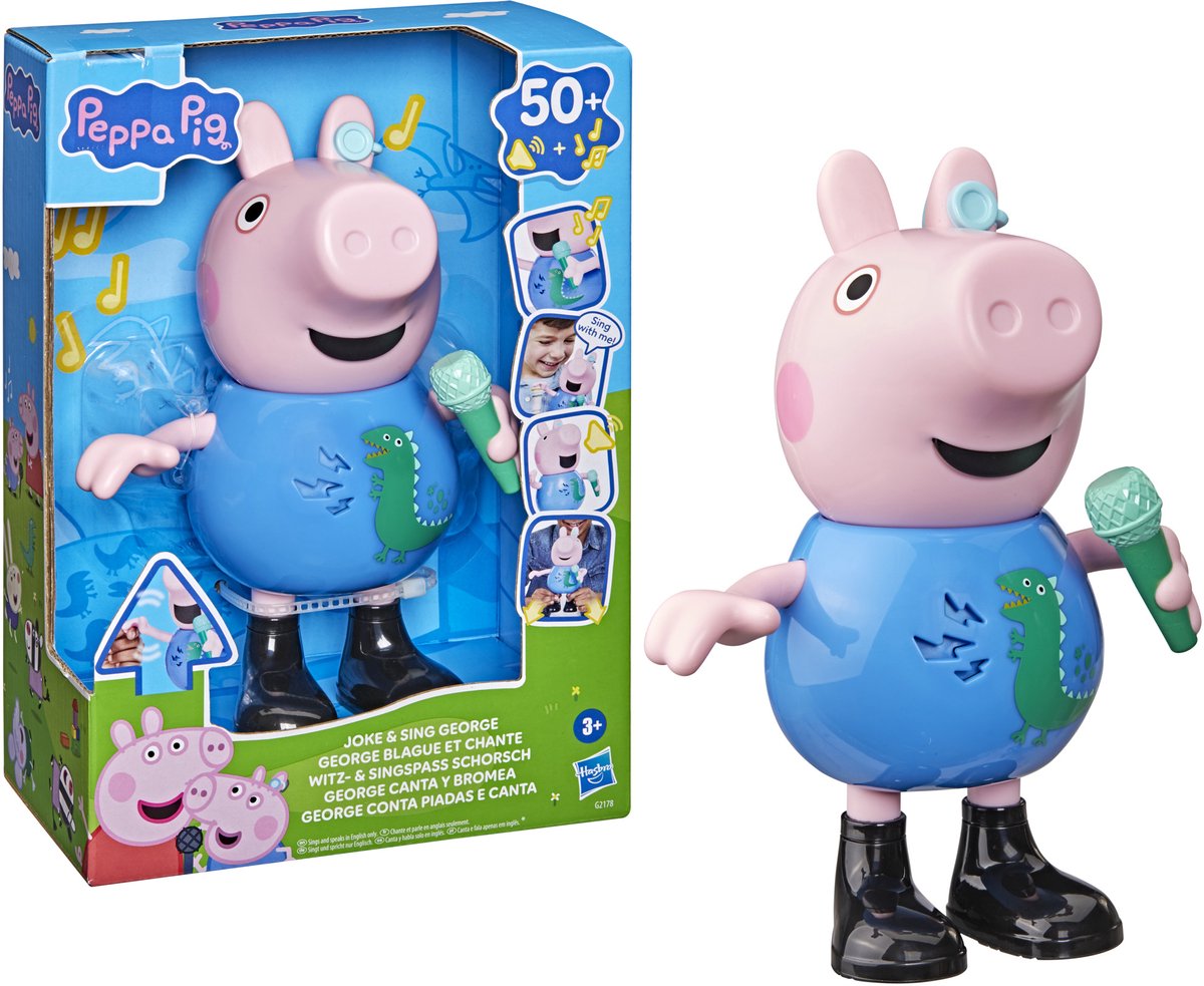 Hasbro peppa pig grappende en zingende george.