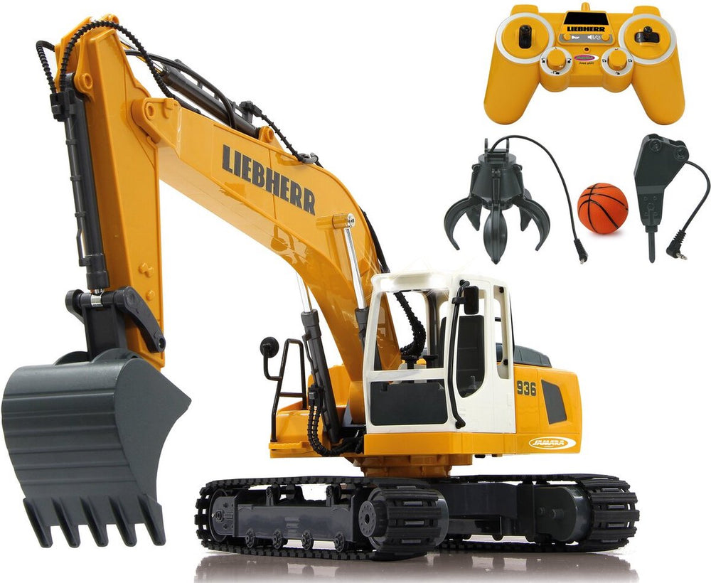 Jamara rc voertuig landbouwvoertuigen - 405112 rc graafmachine liebherr r936 met bak en grijper rc model kant en klaar - 1:20