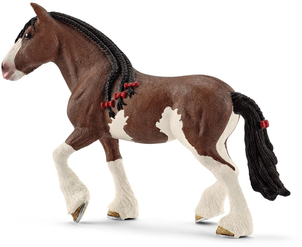 Schleich farm world clydesdale merrie speelgoedfiguur - realistisch paard.