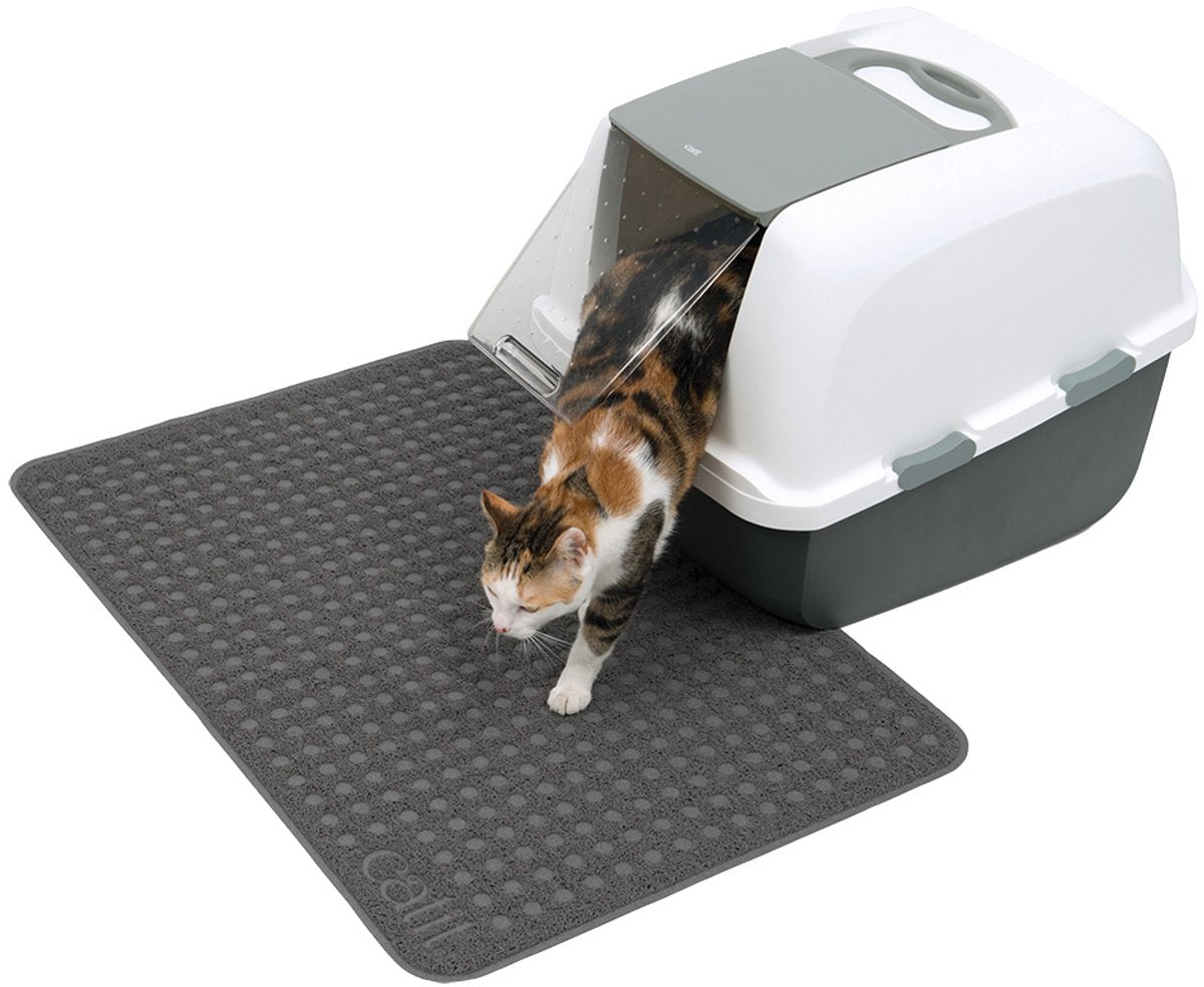 Catit cat it kattenbakmat grijs – comfortabele antislipmat om kattenbakvulling op te vangen – verkrijgbaar in s en l l - 90x60cm