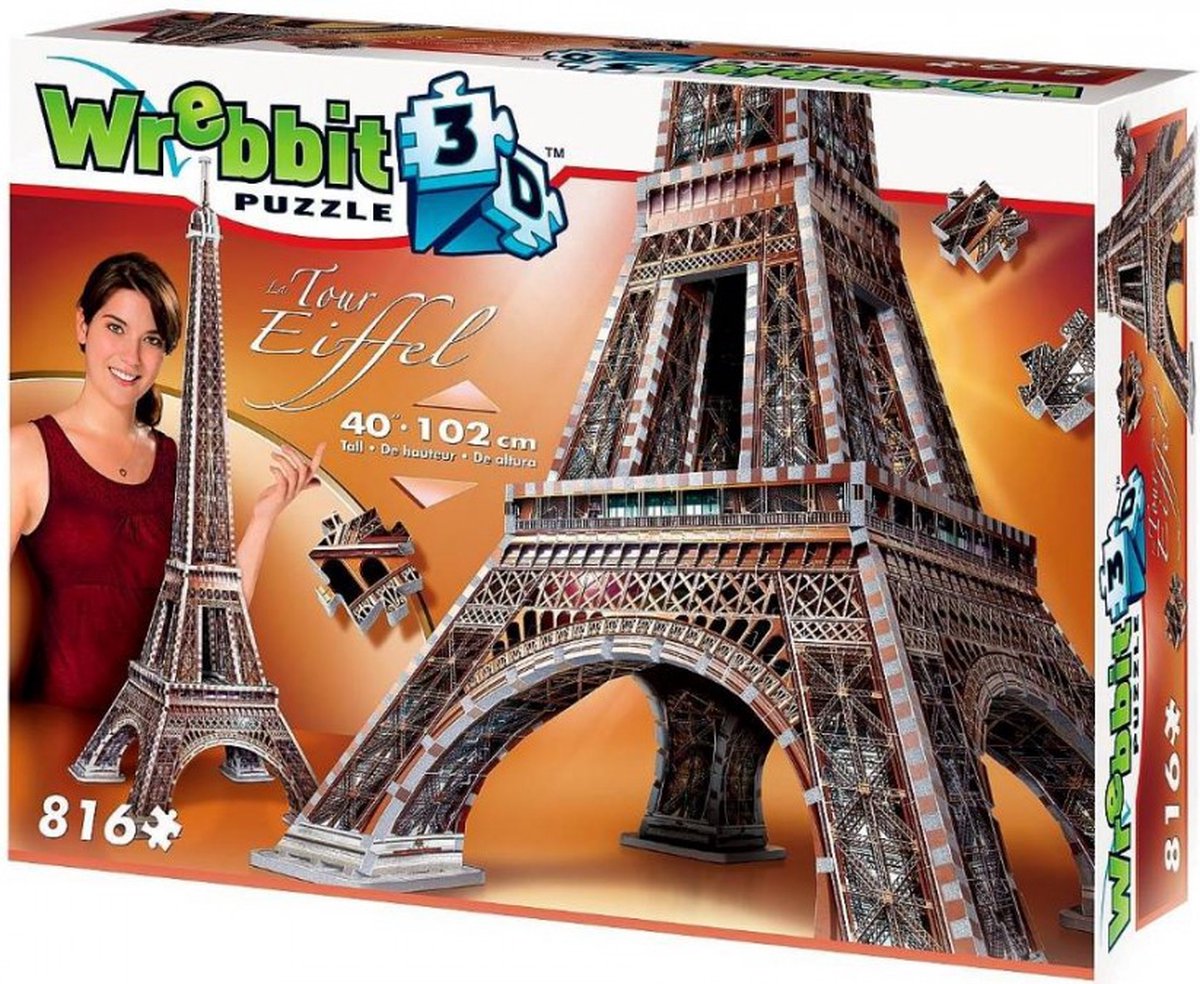 Wrebbit eiffeltoren - 3d puzzel - 816 stukjes