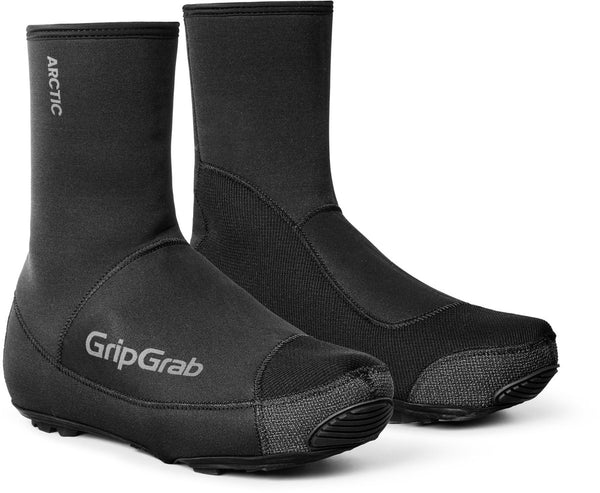 Gripgrab - arctic 2 waterproof strenge winter gravel wielren overschoenen waterdicht met fleecevoering - zwart - unisex 48 49