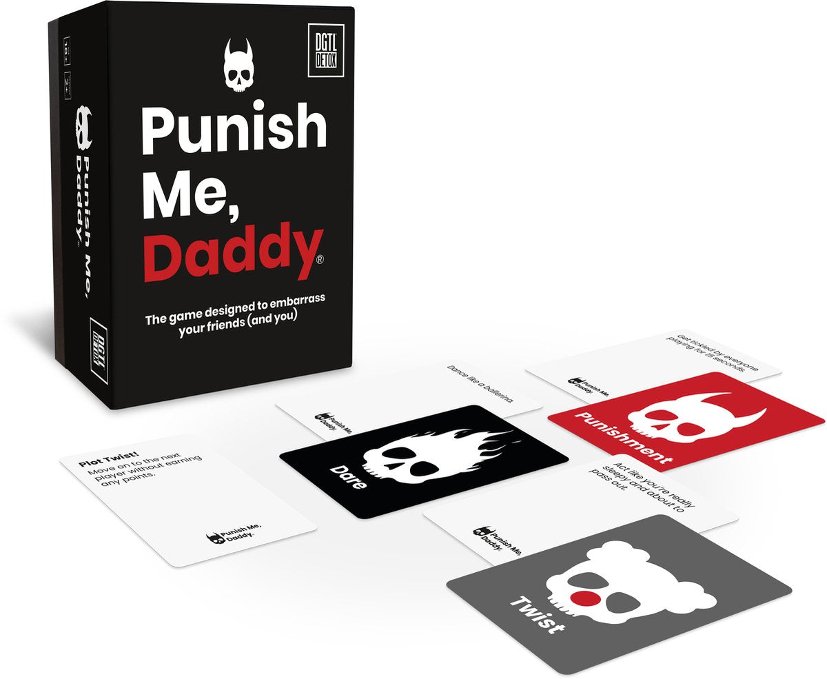 Dgtl detox punish me, daddy - hilarisch kaartspel voor volwassenen - truth or dare partyspel met twists - 2-4 spelers - engelstalige versie