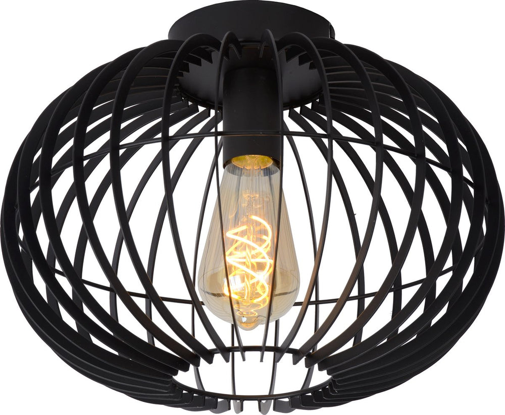 Lucide reda - plafonnière (plafondlamp) - ø 32 cm - 1xe27 - zwart