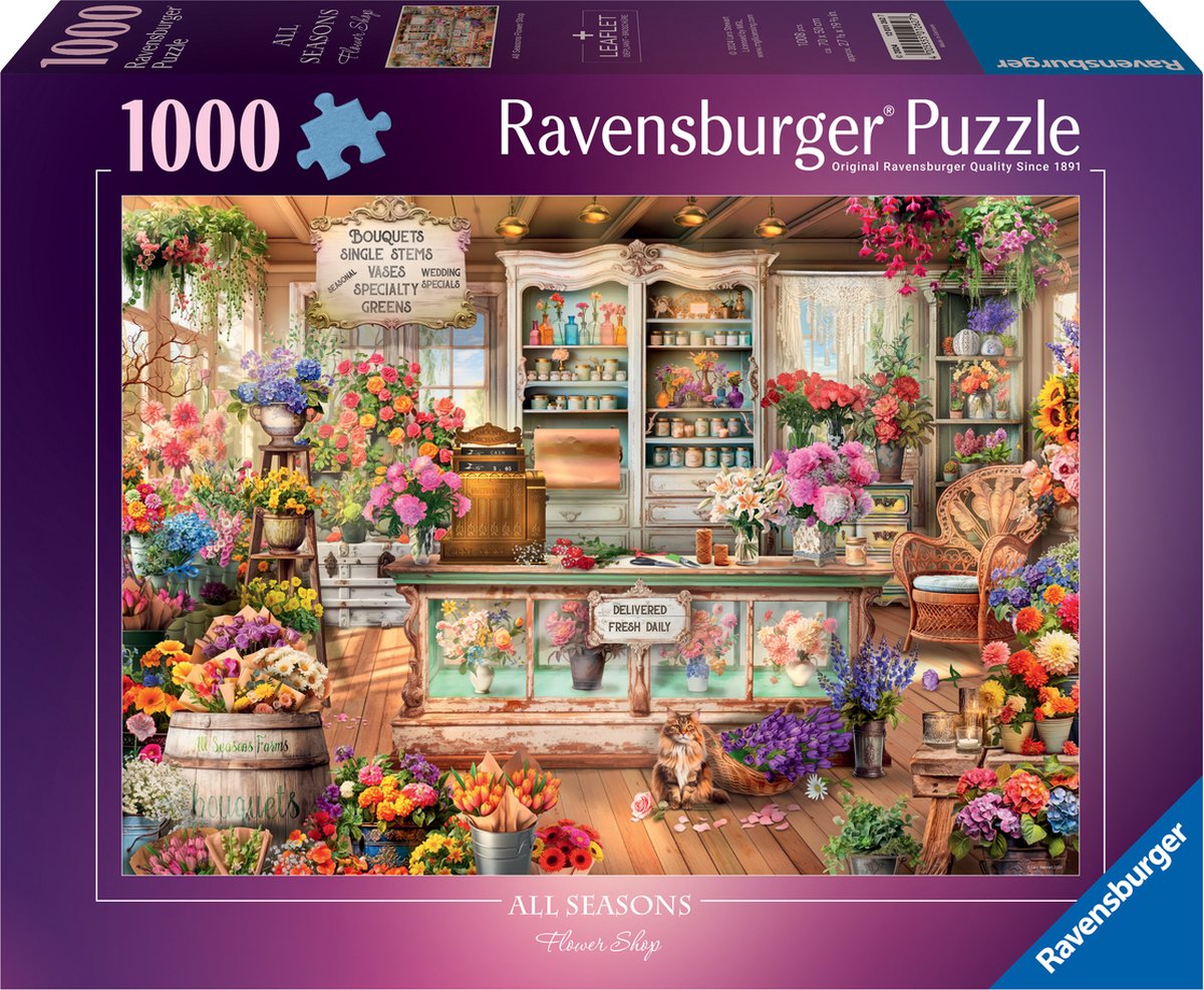 Ravensburger legpuzzel - all seasons flowershop - 1000 stukjes