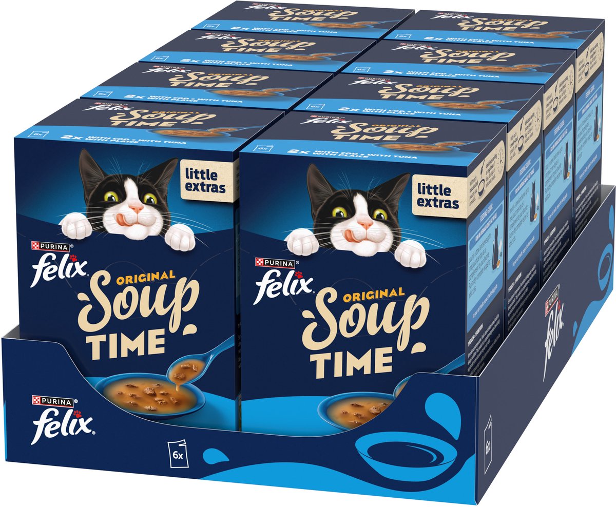 Felix soup vis selectie - kattenvoer natvoer - 48 x 48 g