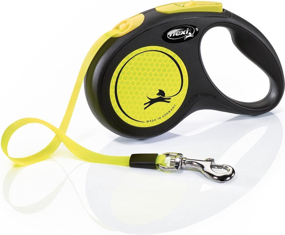 Flexi Rollijn nieuw neon tape zwart geel