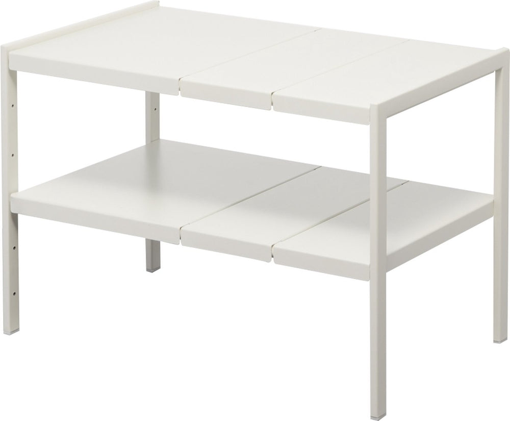 Yamazaki keukenkast organizer uitschuifbaar - 2 niveaus - tower - wit