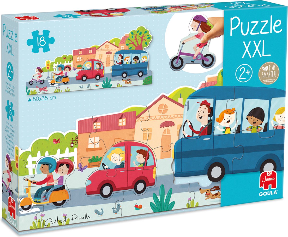 Goula jumbo puzzel xxl voertuigen - 18st.