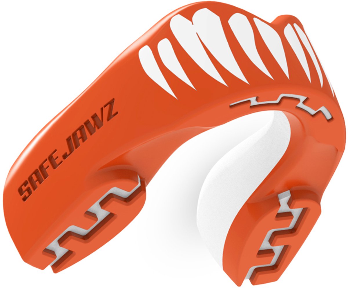 Safejawz gebitsbeschermer extro-series viper rood wit junior