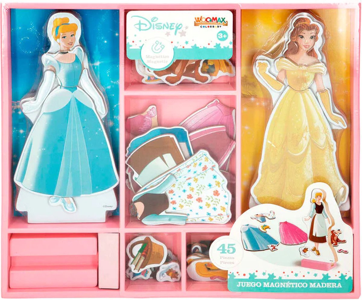 Woomax disney prinsessen magneetpuzzel 45 stukken veelkleurig 3 years kinderen