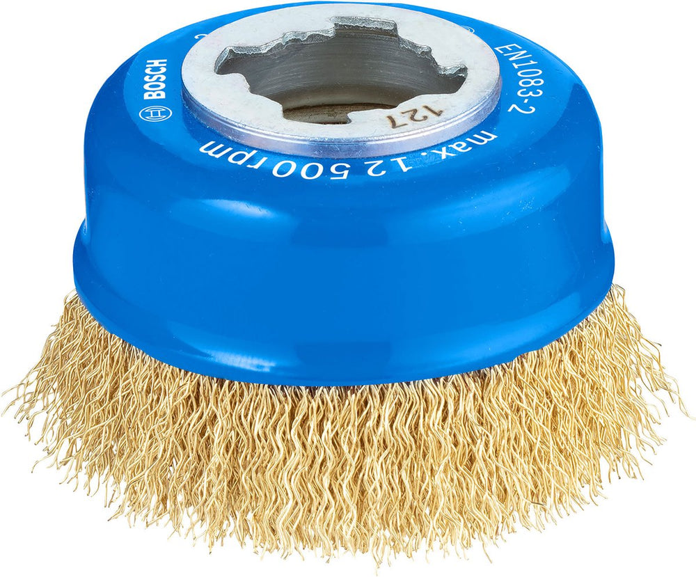 Bosch 2608620730 x-lock komstaalborstel met gegolfde draad - vermessingd - 0,3 x 75mm