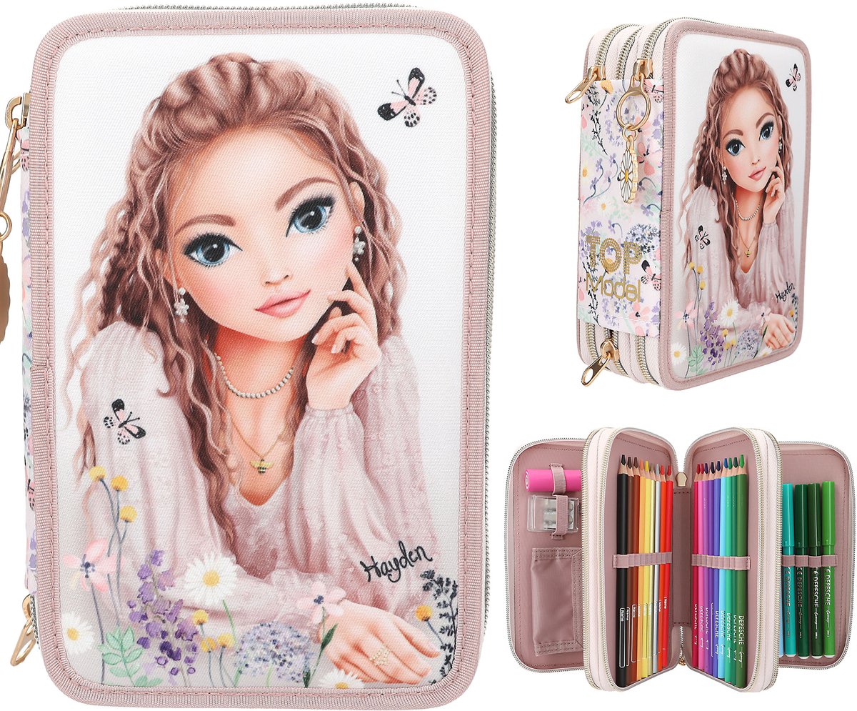 Depesche - topmodel 3-vaks etui - summer feeling