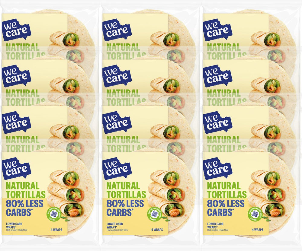 Wecare - lower carb - tortillas - naturel - 12 x 160 gr