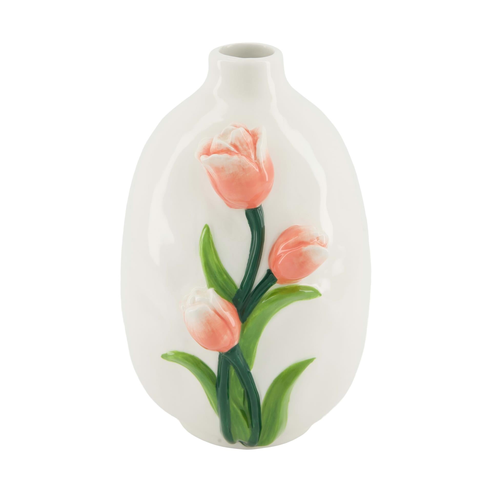 Dijk natural collections vaas keramiek tulp ø15,4xh23,7cm