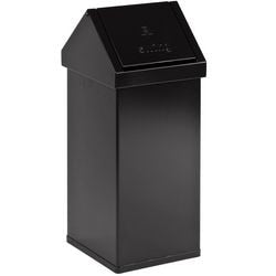 Dutchdesign prullenbak 31004744 gepoedercoat aluminium zwart