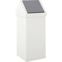 Dutchdesign prullenbak 31004737 gepoedercoat aluminium wit