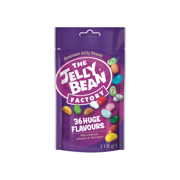 The jelly bean factory uitdeelcadeautjes jelly beans snoep voor kinderen - traktatie uitdeelzakjes - verjaardag - 36 verschillende smaken - 12 zakjes à 113 g snoepgoed - snoepjes