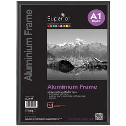 Seco fotolijst a1 - 59.4 x 84cm - zwart geborsteld aluminium - 11mm frame - se-ala1-bk