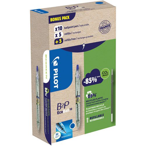Pilot balpen 20 blauw green line