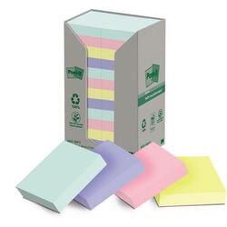 Pic sticky notes post-it recycled 38 x 51 pk 24 karton kleurenassortiment