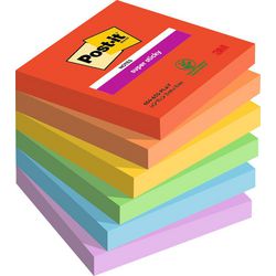 Post-it super sticky super sticky notes post-it 76 x 76 mm 90 vellen playful kleurenassortiment