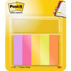 Post-it notes markers energetic | ft 15 x 50 mm | blister met 5 blokjes van 50 tabs