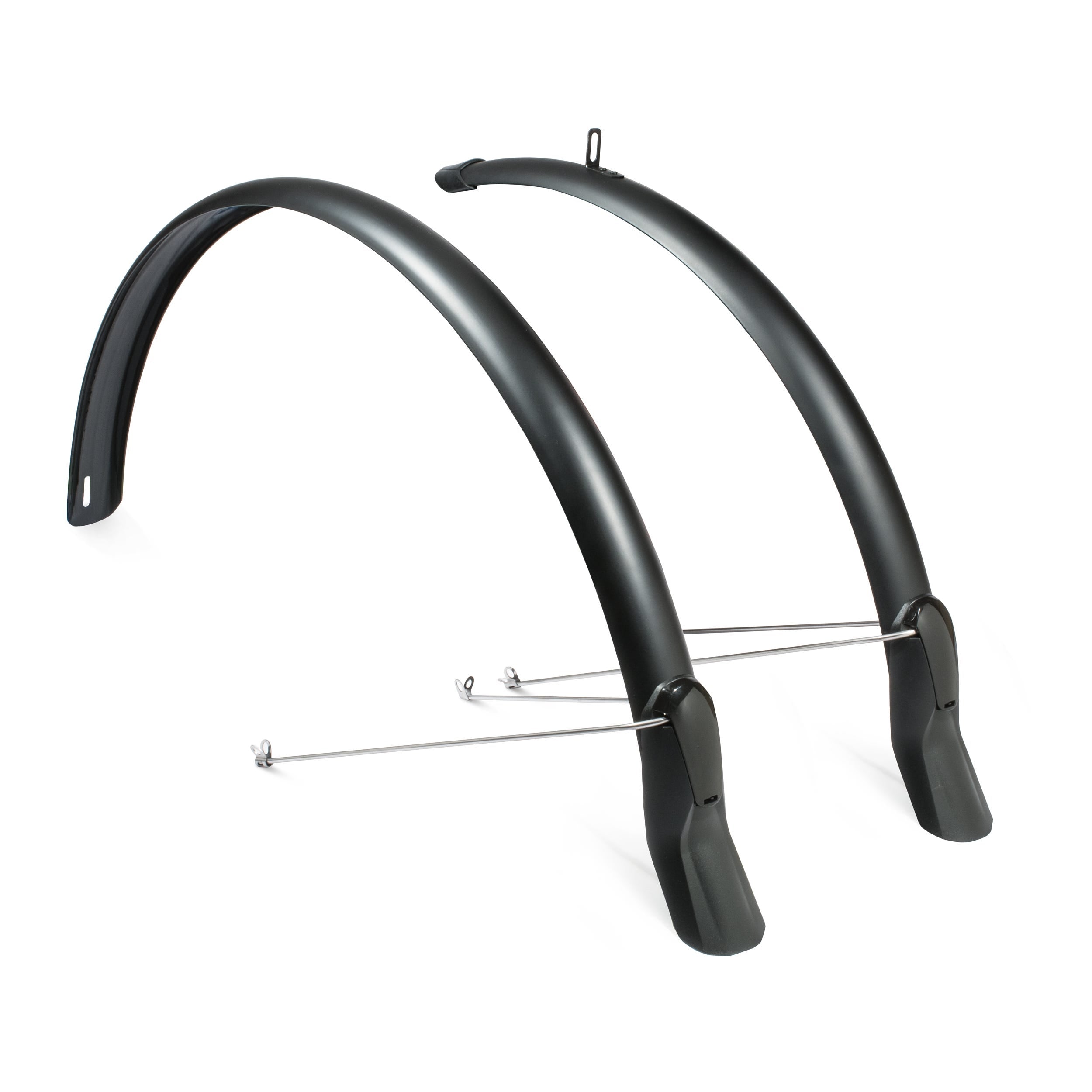 Jeu de garde-boue Eurofender Scatto 28 x 51 mm - noir mat