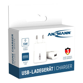 Ansmann telefoonoplader-blokje usb-a wit | 4 stuks