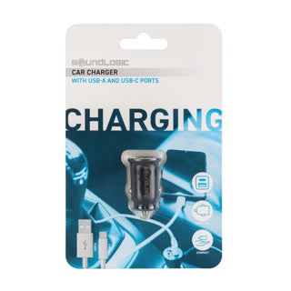 No brand autolader usb a usb c | 3 stuks