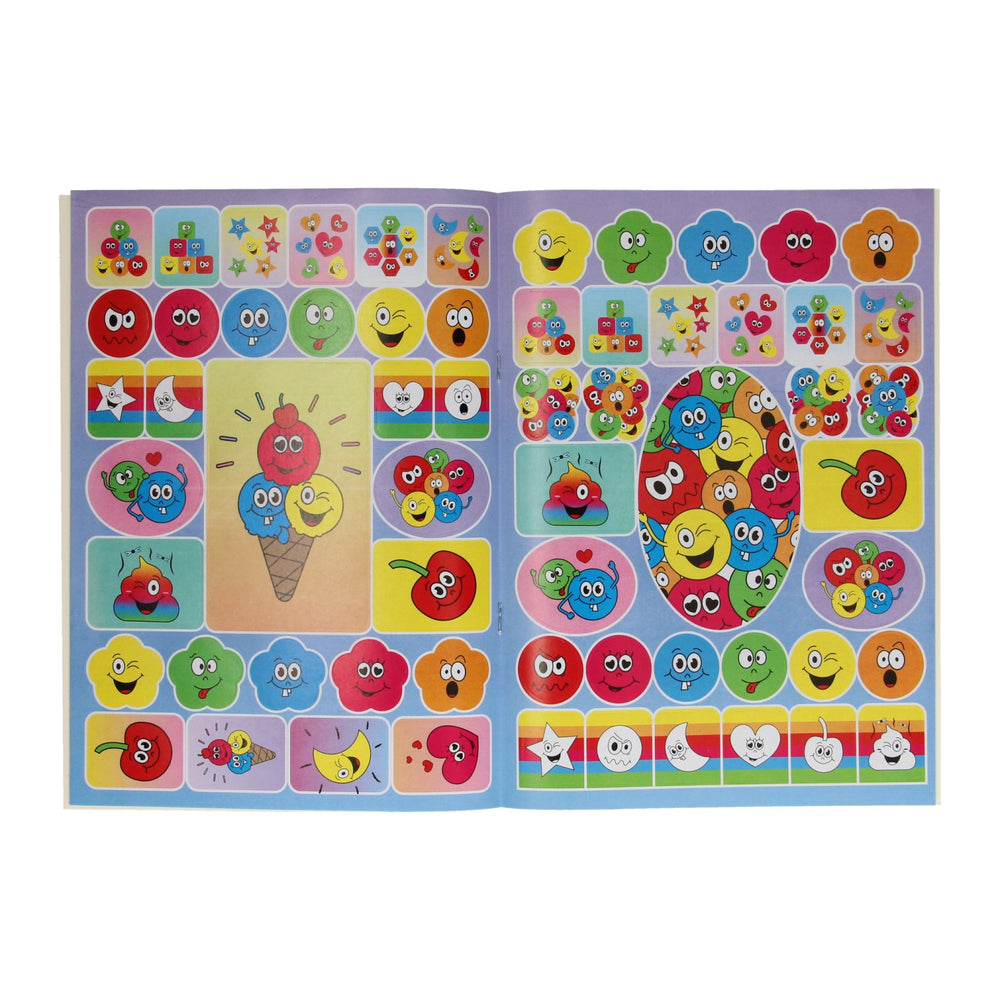 Duckiez kleurboek met stickervel lachgezicht
